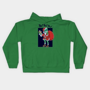 Alien Santa Claus Ho! Ho! Ho! Kids Hoodie